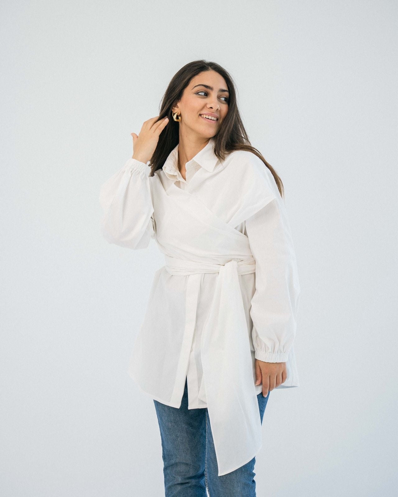 Wrapped Shirt white