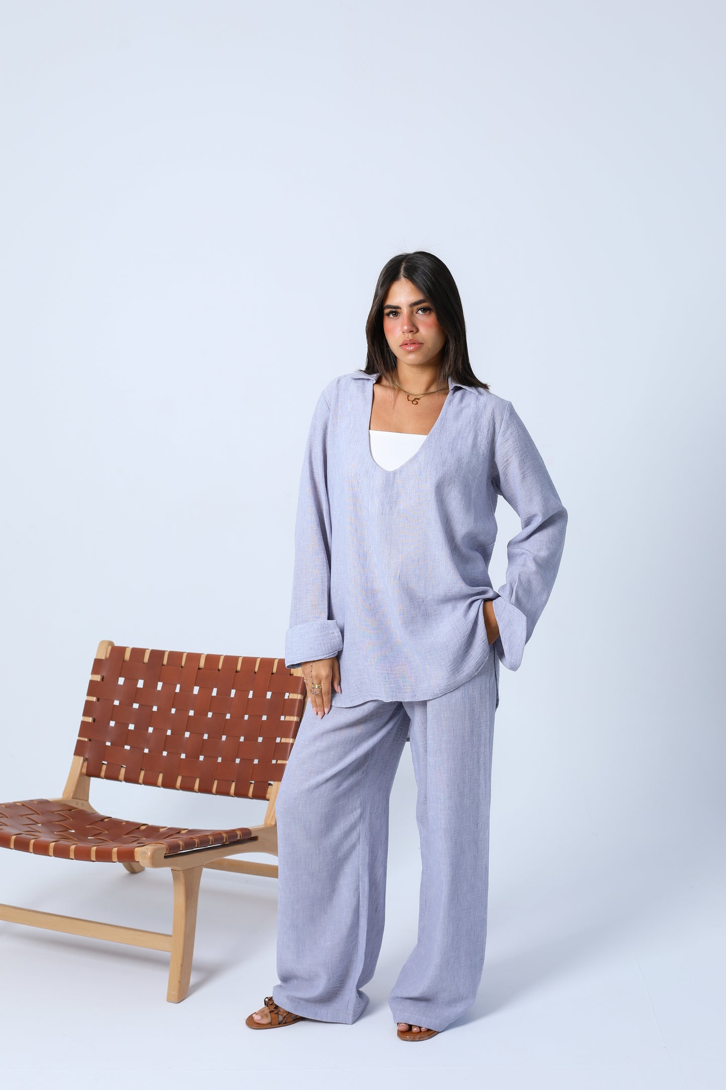 Breezy Linen Blue Set