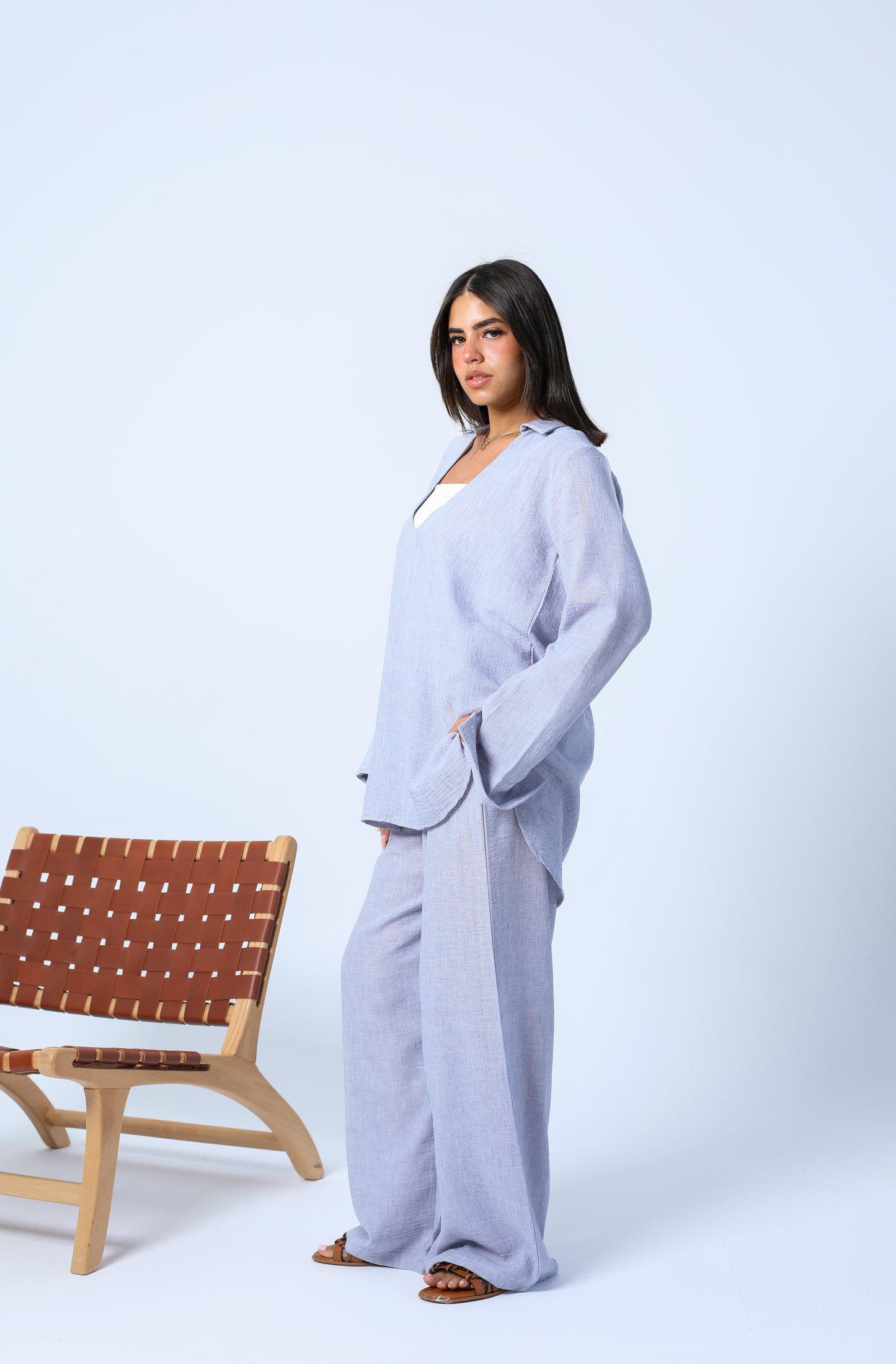 Breezy Linen Blue Set
