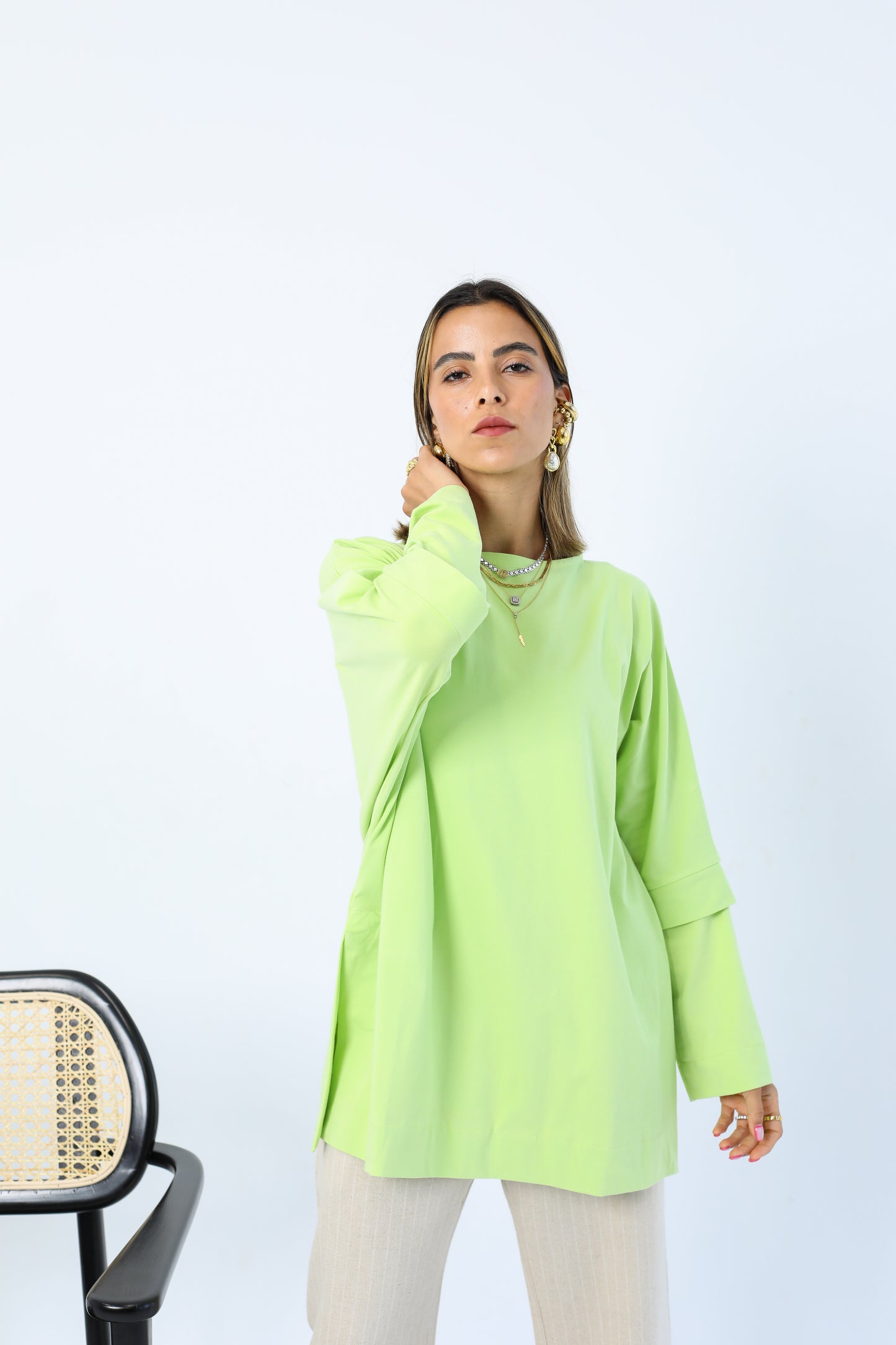 Candy Cotton Apple Green Top
